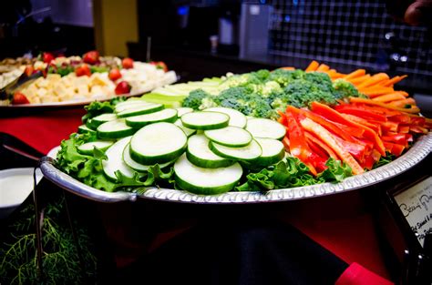 Vegetable Tray Cucumbers Big Shred Peppers And Carrots Celery And