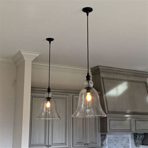 See more ideas about kitchen pendants, kitchen remodel, kitchen pendant lighting. Above Kitchen Counter Large Glass Bell Hanging Pendant ...