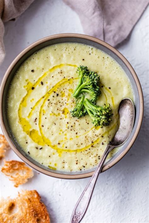 Dairy Free Broccoli Stem Soup Clean And Delicious