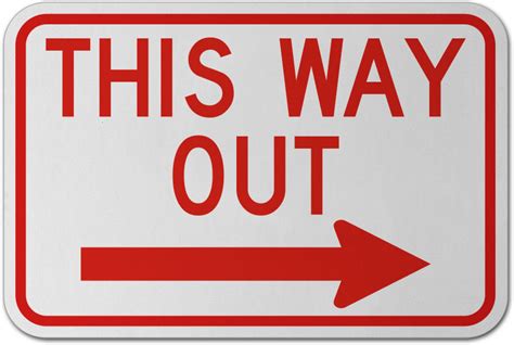 This Way Out Right Arrow Sign Save 10 Instantly