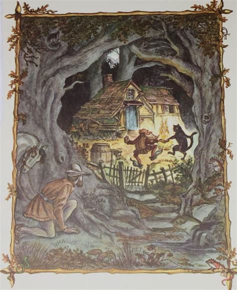 Rumpelstiltskin Fairy Tale Illustration Original 1961 Childrens