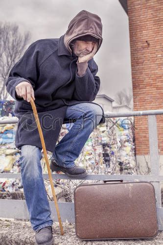 Homeless Sitting In Landfills In The Garbage Stock Photo Crushpixel