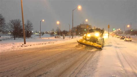 Snow Plowing The City Of Mississauga Youtube