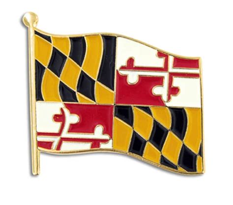Maryland Md Flag State Pin Lapel Tie Necktie Tack Lds Etsy In 2023