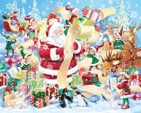 Santas List 1000 Pieces Vermont Christmas Company Puzzle Warehouse Christmas Jigsaw