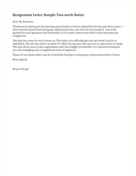 How to write a resignation letter in 2020 (with examples) ashley jones. Two Weeks' Notice Resignation Letter Samples