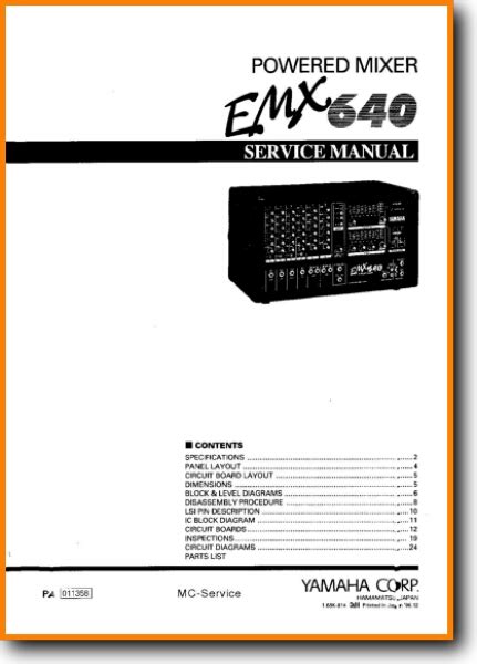 Yamaha Emx 640 Solid State Amp Receiver On Demand Pdf Download English