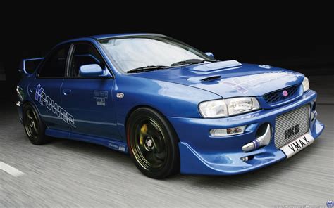 Subaru Impreza Wrx Sti Blue Front Car Hd Wallpaper Wallpapers Gallery