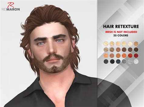 The Sims Resource On1208 Hair Retextured Sims 4 Hairs Sims Hair