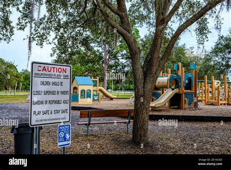 Playground At Anclote River Park Holiday Florida Stock Photo Alamy