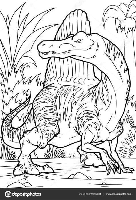 Coloring Book Spinosaurus Stock Illustration By ©blackrhino 275097634