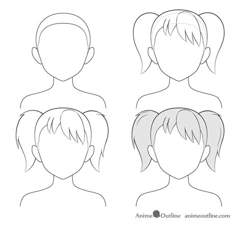 How To Draw Anime And Manga Hair Female Animeoutline 2022