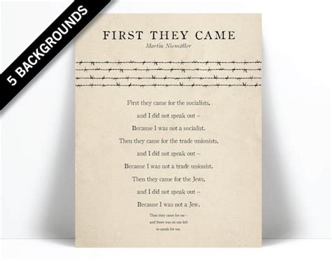 first they came then they came for me art print martin etsy