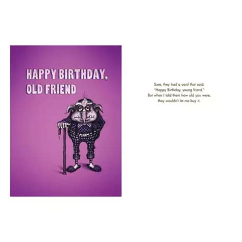 Bald Guy Greetings Happy Birthday Old Friend Card