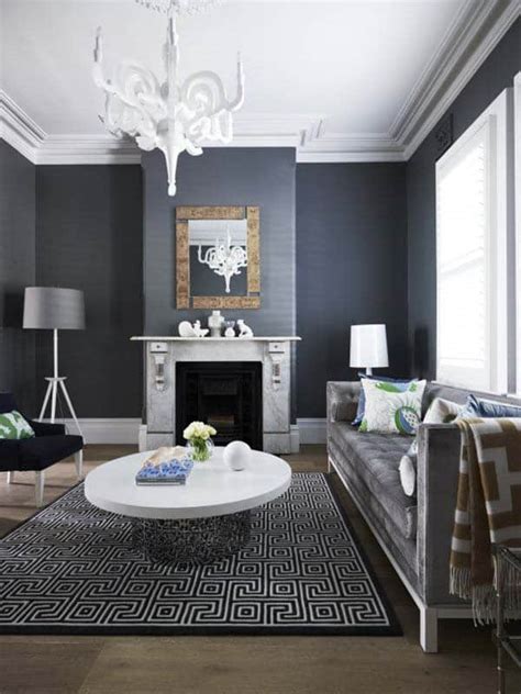 Navy And Grey Living Room Walls If Youre More Daring Go Painting