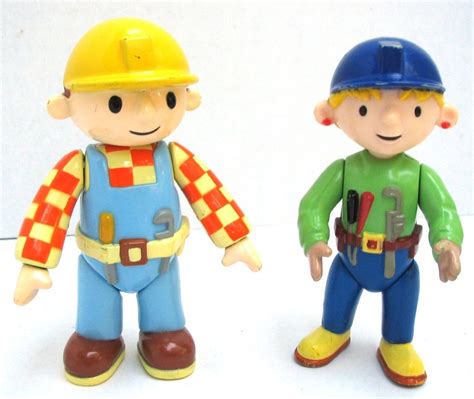 Bob The Builder Wendy And Bob Movable Jointed 4 Inch Toy Action Figure