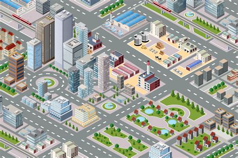 Big Isometric City 62354 Illustrations Design Bundles