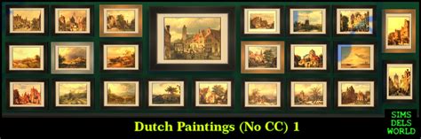 Simsdelsworld The Sims 4 Dutch Paintings No Cc Version 1 2