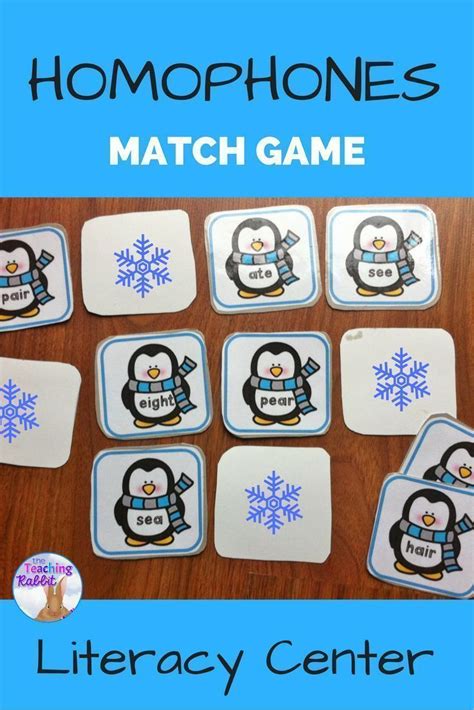 Second Grade Students Can Have Fun Playing This Homophone Matching Game