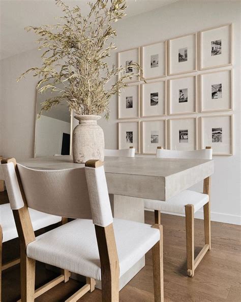 Neutral Dining Room With Gallery Wall Home Decor Interior Home