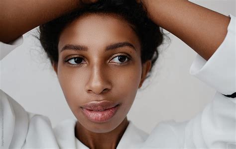 Natural Black Woman Beauty Portrait By Stocksy Contributor Sergey