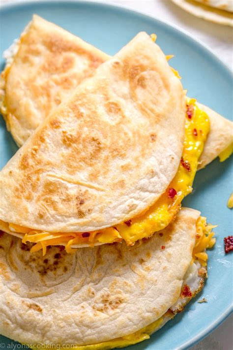 Breakfast Quesadillas Recipe Eggs Cheese Bacon