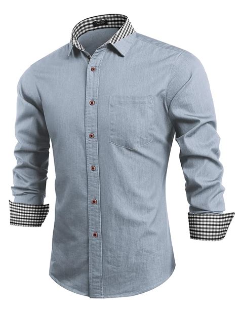 Buy Coofandy Men S Casual Dress Shirt Button Down Shirts Long Sleeve