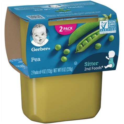Gerber 2nd Foods Pea Stage 2 Baby Food 2 Ct 4 Oz Smiths Food And