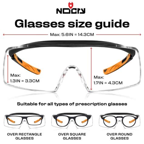 Nocry Safety Glasses That Fit Over Your Prescription Eyewear Clear