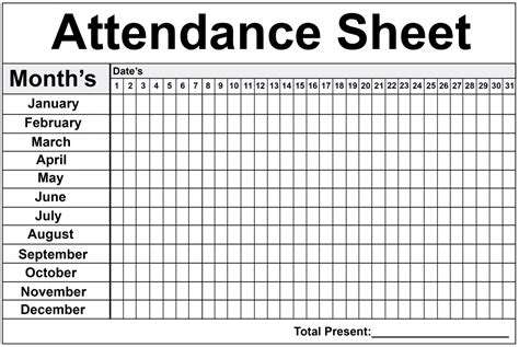 Employee Attendance Tracker Sheet 2019