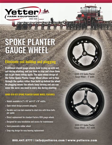 Spoke Planter Gauge Wheel Yetter Farm Equipment And Manufacturing