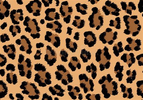 Seamless Orange Leopard Print Vector Pattern Texture Background