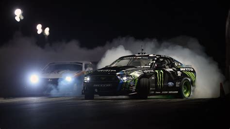 Wallpaper Ford Mustang Race Car Drift Night 1920x1200 Hd Picture Image