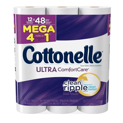 Cottonelle Ultra Comfort Care Toilet Paper 12 Mega Rolls