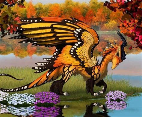 Monarch Dragon Dragon Pictures Fantasy Creatures Mythical Creatures
