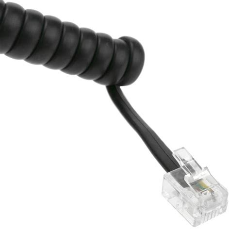 Cable Telefónico Rizado De 4 Hilos Y Conectores Rj11 1m Cablematic