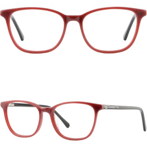 rectangle womens eyeglasses plastic frame spring hinges prescription glasses red with images