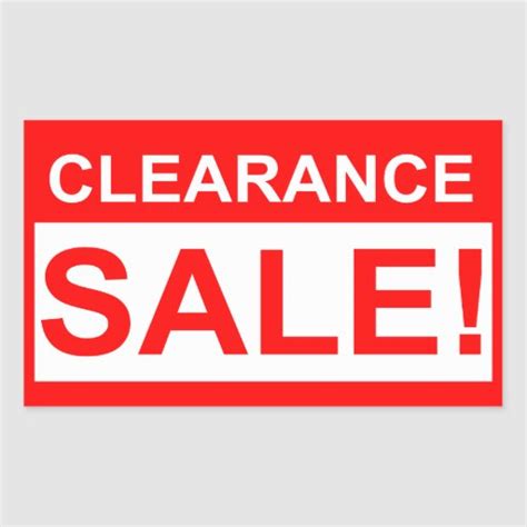 Clearance Sale Red Stickers Zazzle