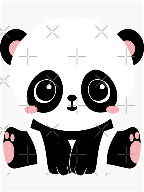 Kawaii Cute Panda Bear Sticker For Sale By Zipzadoo Redbubble