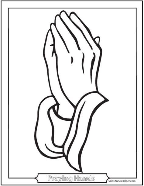 Printable Praying Hands Coloring Pages