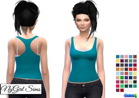 Sims 4 Custom Content And Clothing Sims 4 Bra Sims 4 Racerback Tank