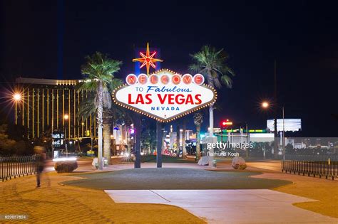 Welcome To Las Vegas Sign At Night Las Vegas Nevada Usa