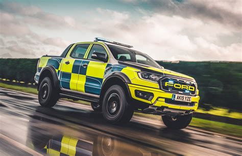 This Ford Ranger Raptor Police Truck Is Almost Worth Getting Pulled