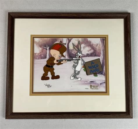 Bugs Bunny Elmer Fudd Picture Warner Brothers Virgil Ross Signed 500