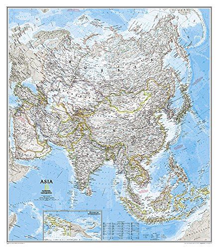 National Geographic Asia Wall Map Classic Laminated 33 25 X 38 In National Geographic