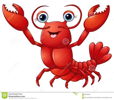 Cute Lobster Cartoon Stock Vector Illustration Of Gesturing 85059462