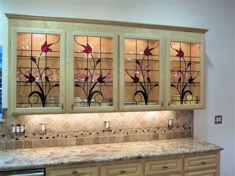 • traditional paneled cabinets give your kitchen a tailored look • cabinets ship next day. Stained Glass Cabinet Inserts - Hawkings Residence ...