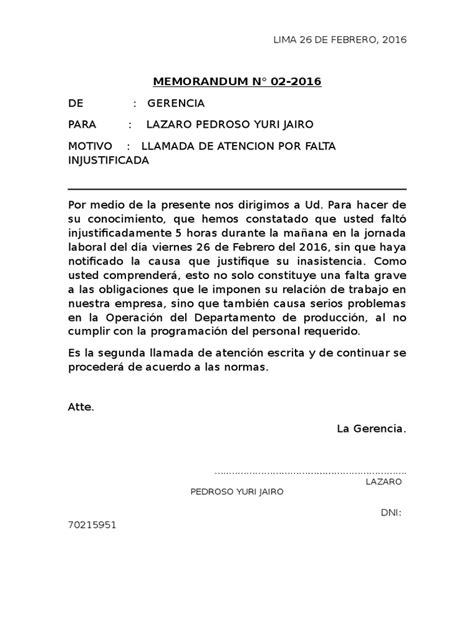 Memorandum De Amonestaciondocx