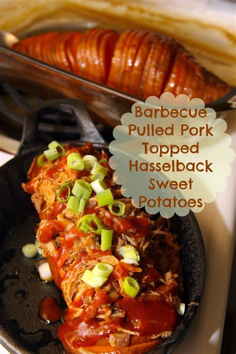 You can pair this bbq pulled pork sandwich with side dishes such as fruit salsa, blooming onion. Barbecue Pulled Pork Topped Hasselback Sweet Potatoes ...