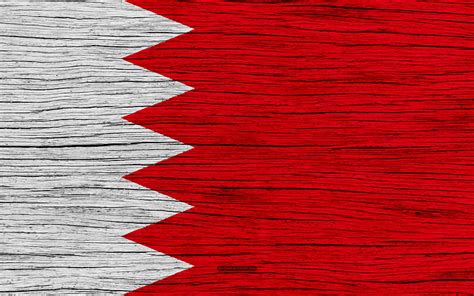 Flag Of Bahrain Asia Wooden Texture Bahrain National Flag National